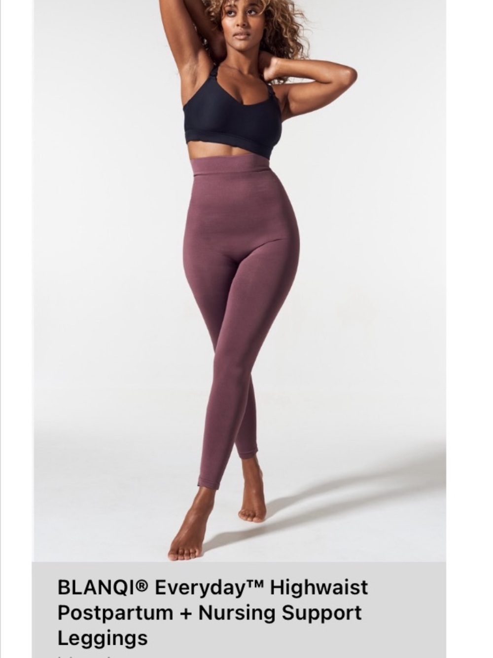 NWOT BLANQI Maternity/Postpartum Leggings Set in Brown and Black - Picture 8 of 9